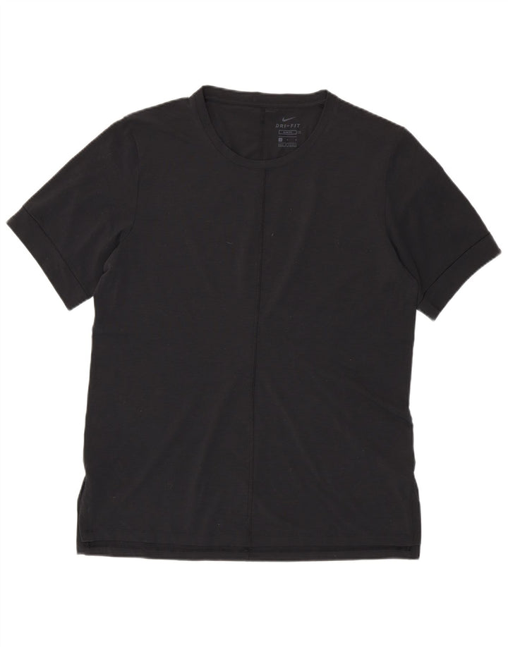 NIKE Herren Dri Fit Slim Fit T-Shirt Top Large Schwarz Polyester