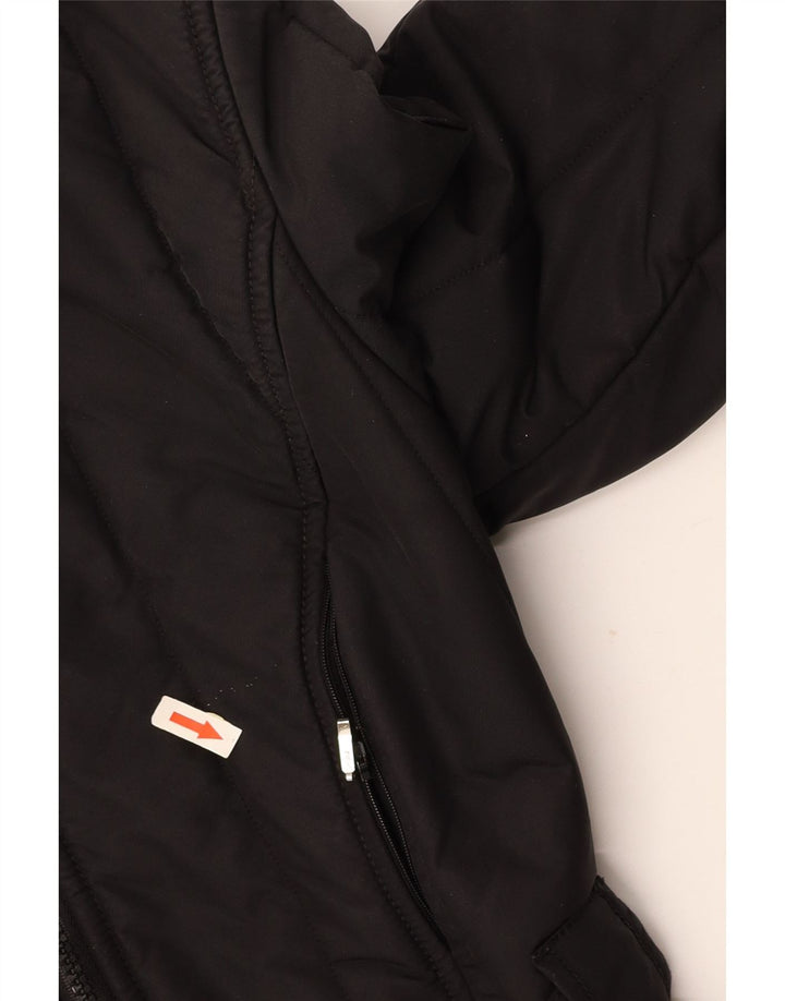 REFRIGIWEAR Damen Crop Wattierte Jacke UK 10 Small Schwarz Polyamid