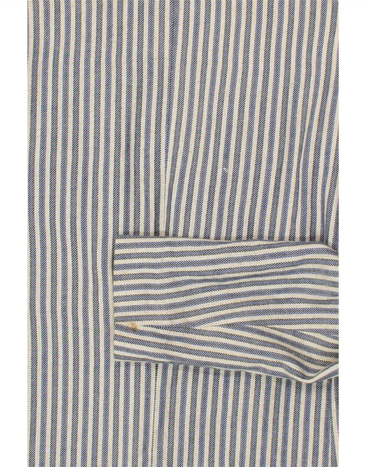 MASSIMO DUTTI Womens 1 Button Blazer Jacket US 12 Large Blue Pinstripe Vintage Massimo Dutti and Second-Hand Massimo Dutti from Messina Hembry 