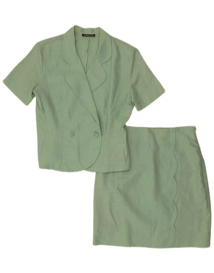 Cacharel Damen Zweireihiges 2-teiliges Rockset IT 44 Medium W28 Grün