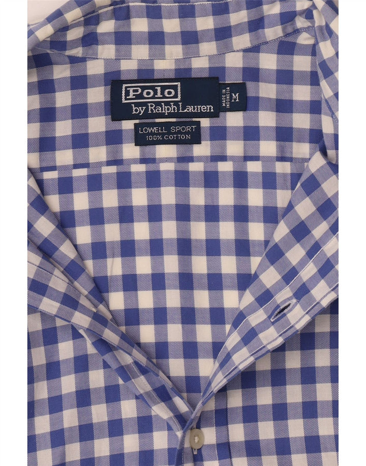 Polo Ralph Lauren Herren-Lowell-Hemd aus mittelblauer Gingham-Baumwolle