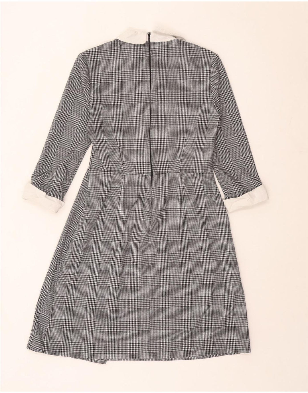 Marks & Spencer Damen-A-Linien-Kleid, Größe S, Schwarz, Hahnentrittmuster