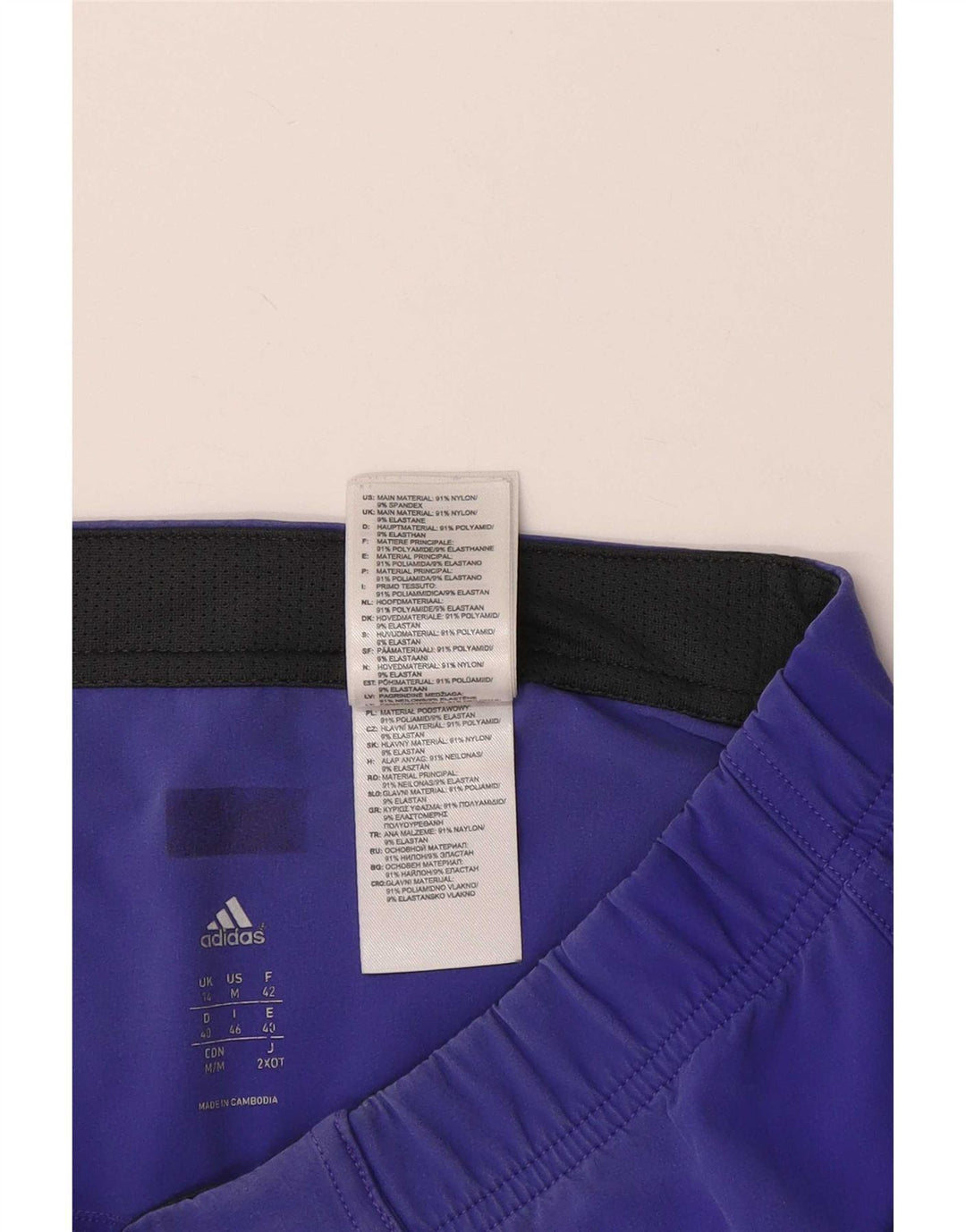 Adidas Damen Sportshorts UK 14 Medium Lila Nylon