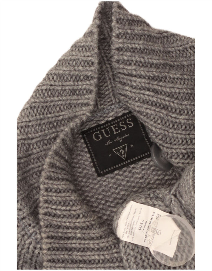 Guess Damen-Strickjacke mit 1/2-Ärmeln, Gr. 14, Größe L, Grau, Acryl