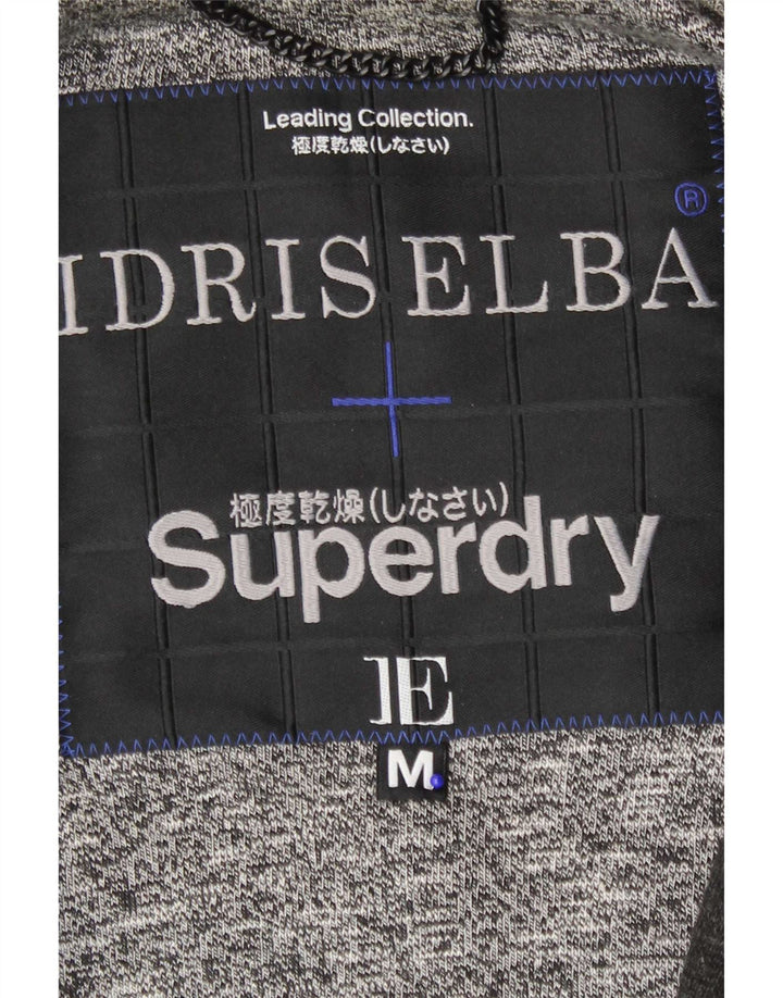 Superdry Herren Varsity Jacke UK 38 Mittelgrau gestreift aus Acryl
