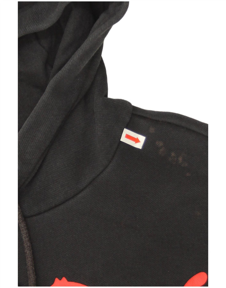 Puma Herren Graphic Hoodie Pullover Small Schwarz Baumwolle
