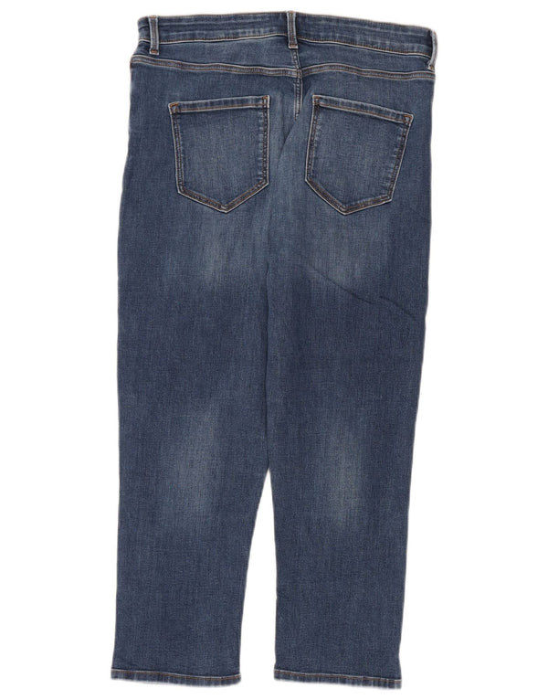 Marks & Spencer Damen The Carrie Capri Jeans UK 14 Large W32 L22 Blau