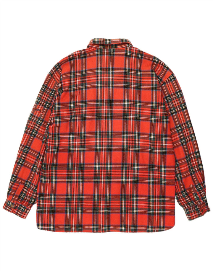 Vintage Herren Flanellhemd XL Rot kariert