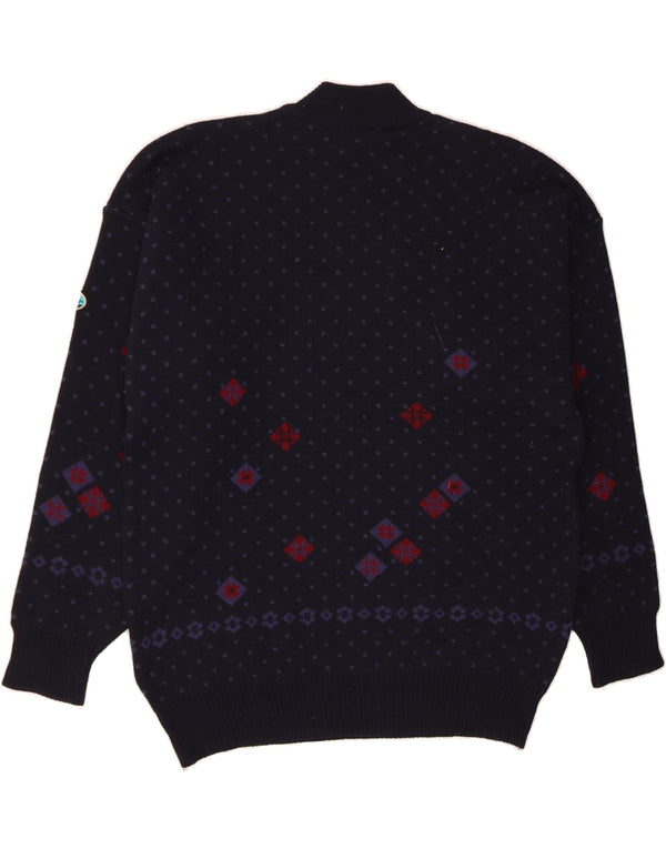 NORTH POLE Herren-Pullover mit Rollkragen, 2XL, Marineblau, Fair-Isle-Wolle