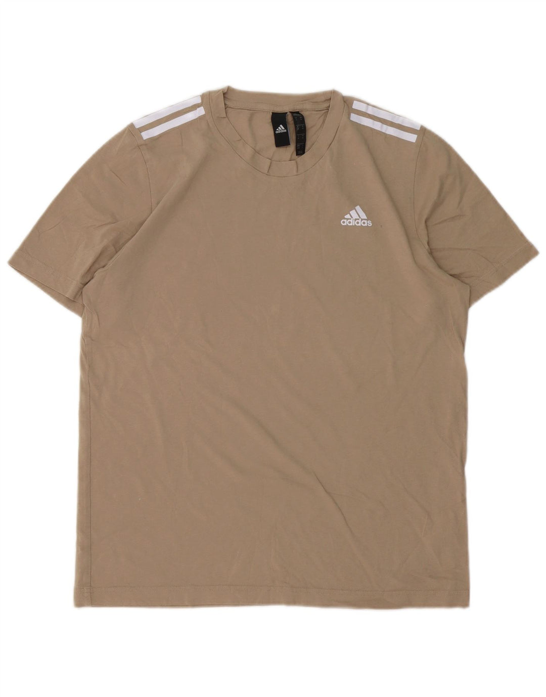 Adidas Herren T-Shirt Top Mittelbeige Baumwolle