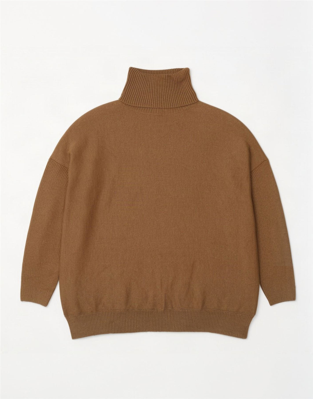 Boden Damen-Pullover, übergroß, Rollkragenpullover, Gr. 10, Größe S, Braun, Baumwolle