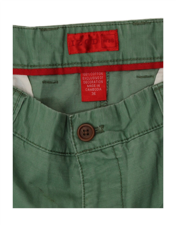Izod Herren Chinoshorts W36 XL Grüne Baumwolle