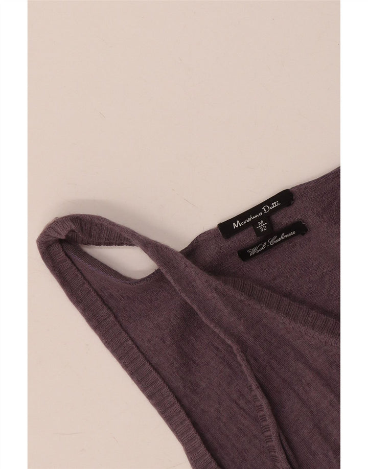 Massimo Dutti Damen Weste Tank Top UK 12 Medium Lila Wolle