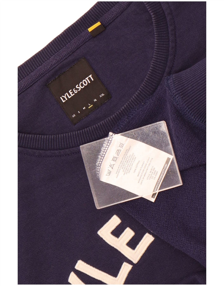 Lyle & Scott Herren-Sweatshirt mit Grafik, groß, marineblau, Baumwolle