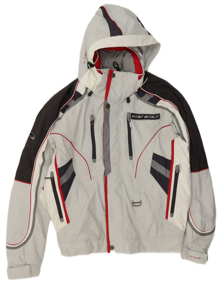 West Scout Herren-Skijacke mit lockerer Passform, UK 36, Größe S, Grau, Farbblock-Polyester