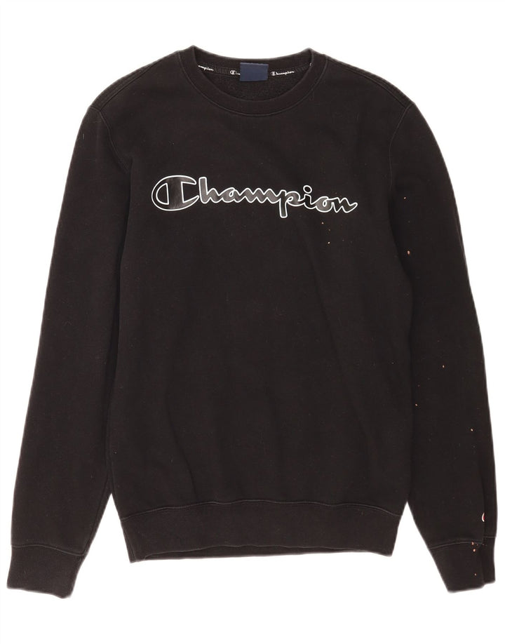 Champion Herren-Sweatshirt mit Grafik, XS, schwarze Baumwolle