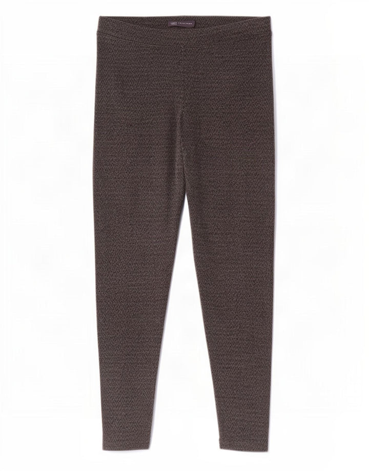 Marks & Spencer Damen Leggings UK 10 Small Graue Chevron-Baumwolle