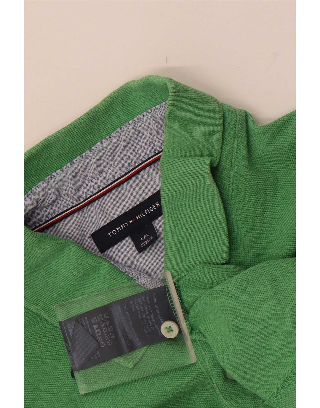 Tommy Hilfiger Herren-Poloshirt, große grüne Baumwolle