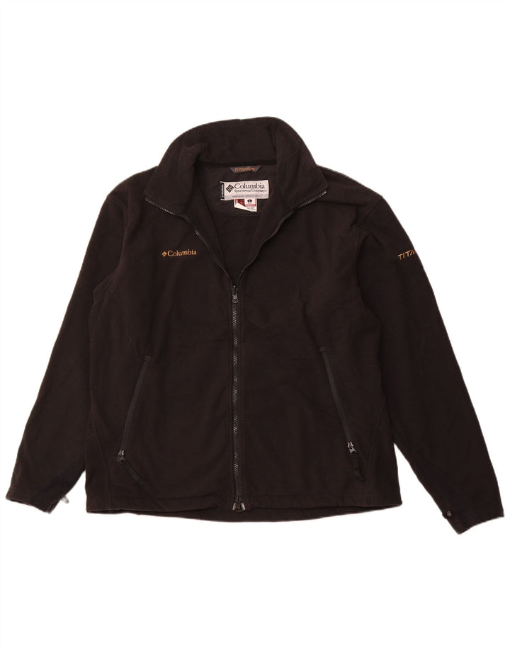 COLUMBIA Herren Fleecejacke UK 40 Large Schwarz Polyester