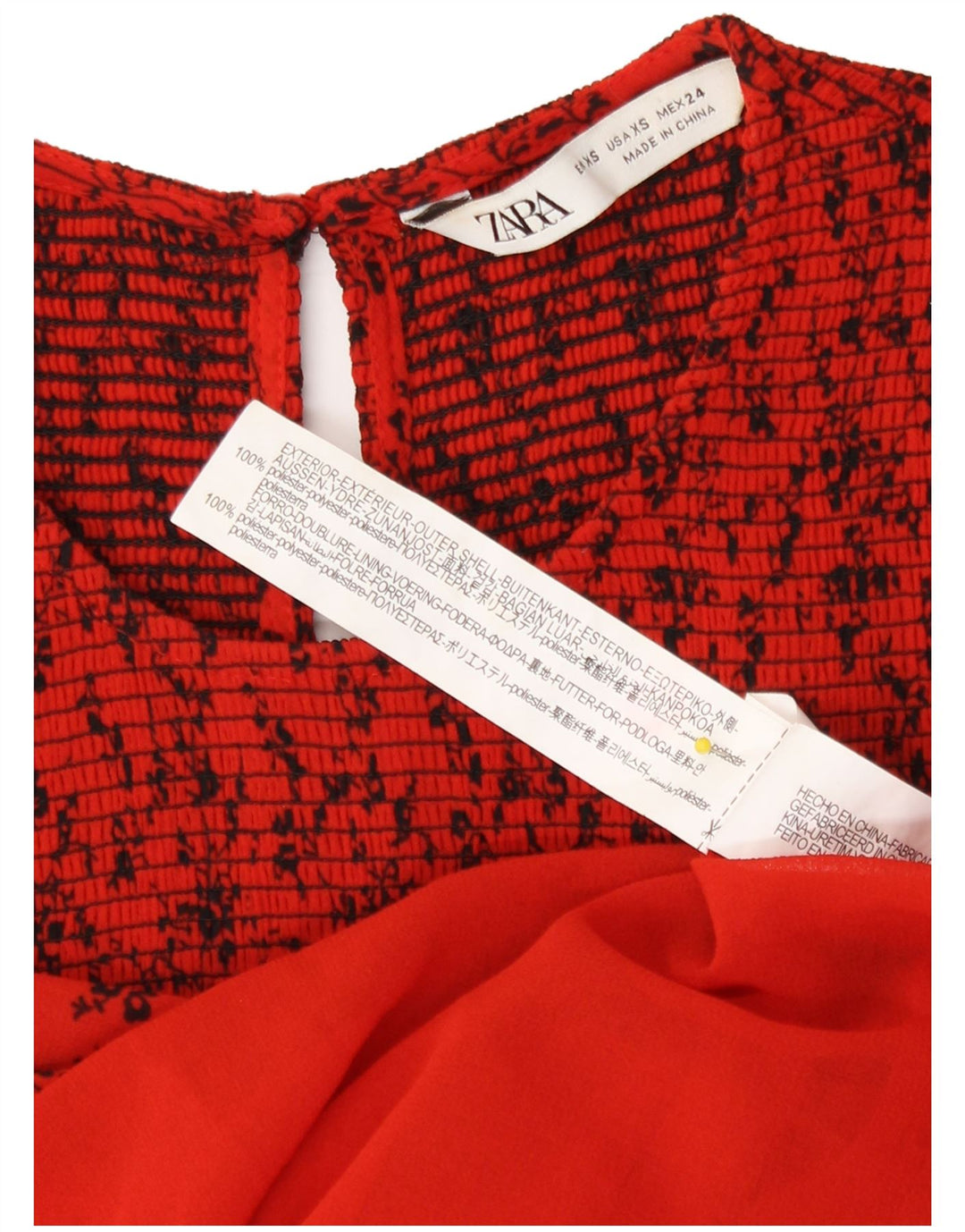 Zara Damen Maxikleid UK 6 XS Rot geblümtes Polyester