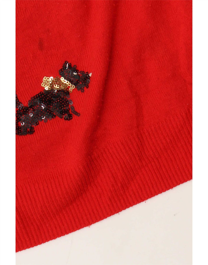 Marks & Spencer Damen-Pullover mit U-Boot-Ausschnitt, Gr. 16, Rot