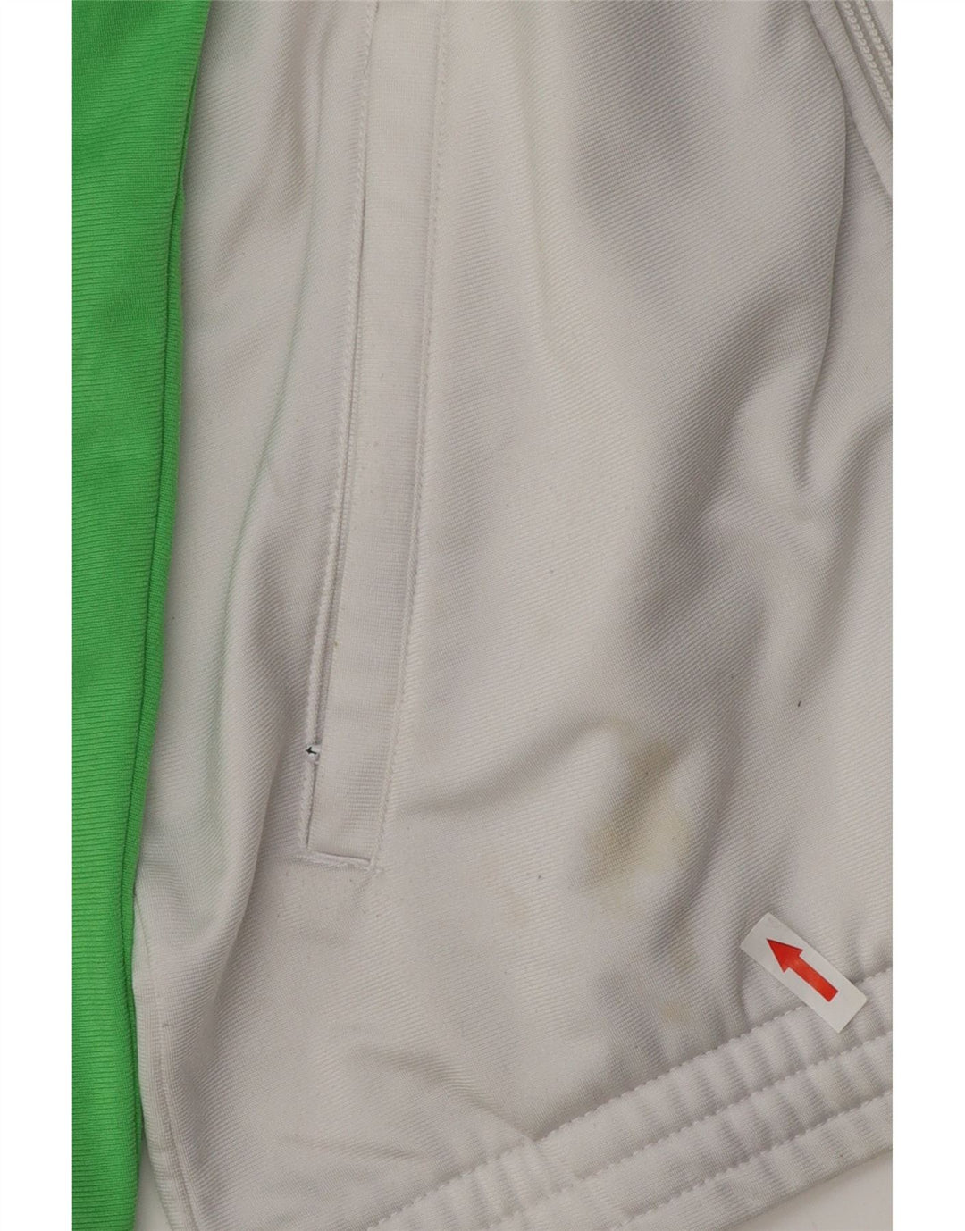 ADIDAS Herren-Trainingsanzug-Top-Jacke, UK 40/42, Mittelweiß, Farbblock