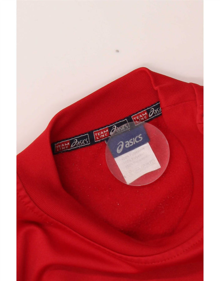 Asics Herren-Sweatshirt mit normaler Passform, Mittelrot, Polyester, Sport