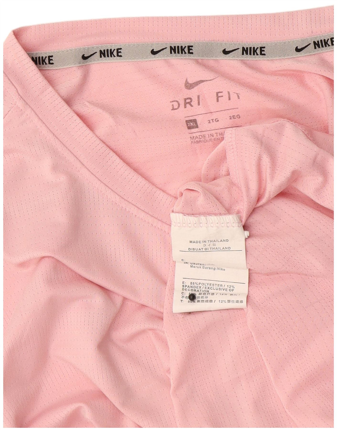 Nike Herren Dri Fit T-Shirt Top 2XL Rosa Polyester