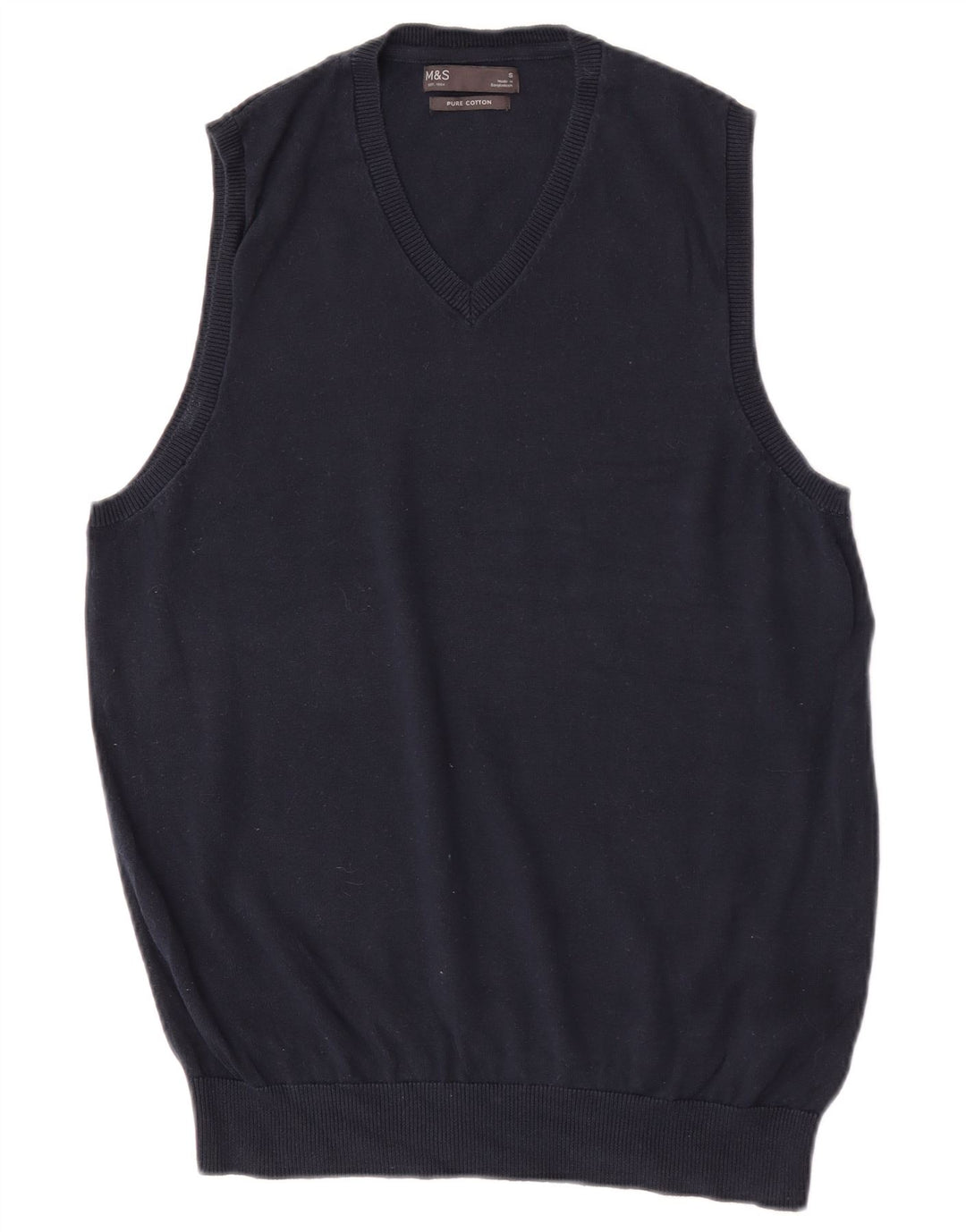 Marks & Spencer Herren-Weste, Tanktop, Größe S, marineblau, Baumwolle