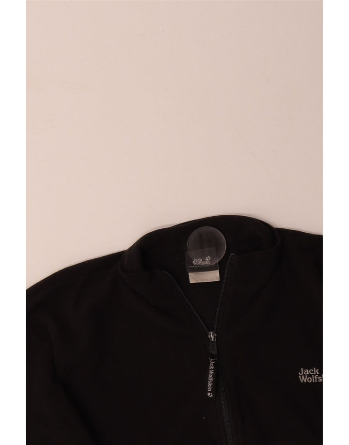 JACK WOLFSKIN Herren-Fleecepullover mit Reißverschluss, Größe L, Schwarz, Polyester