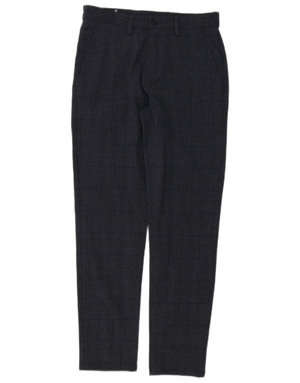 Zara Slim Chino-Hose für Herren, EU 36, XS, W29, L29, Marineblau kariert
