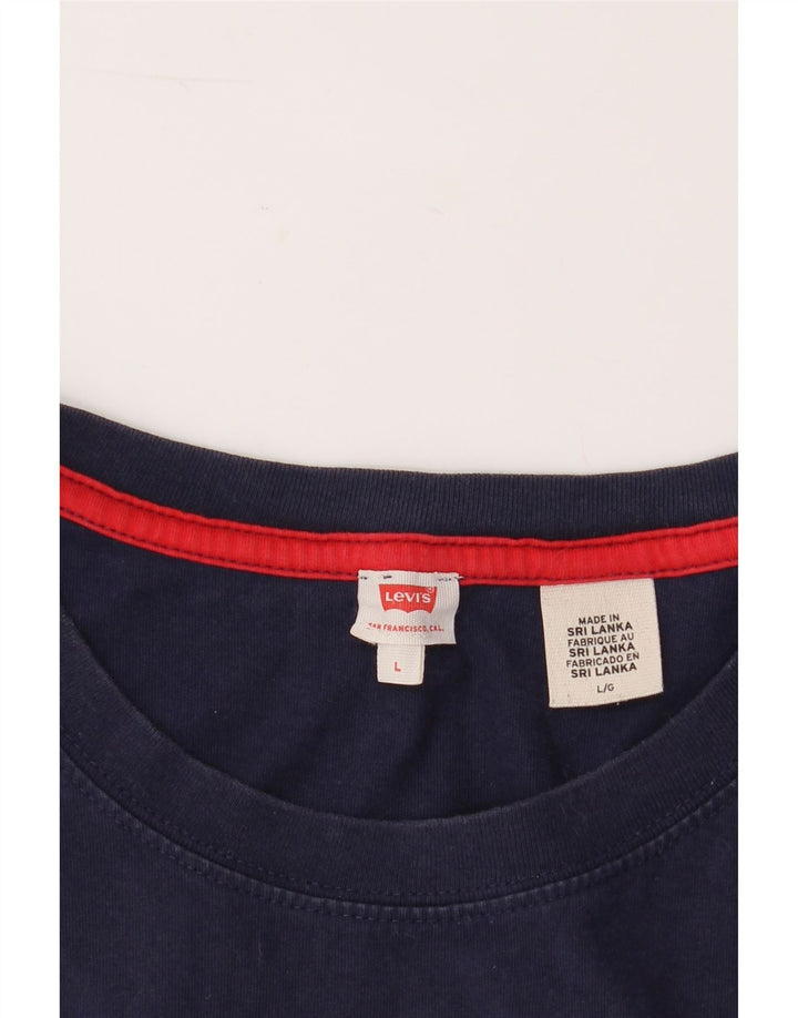 LEVI'S Womens Graphic T-Shirt Top UK 16 Large Multicoloured Colourblock Vintage Levi's and Second-Hand Levi's from Messina Hembry 