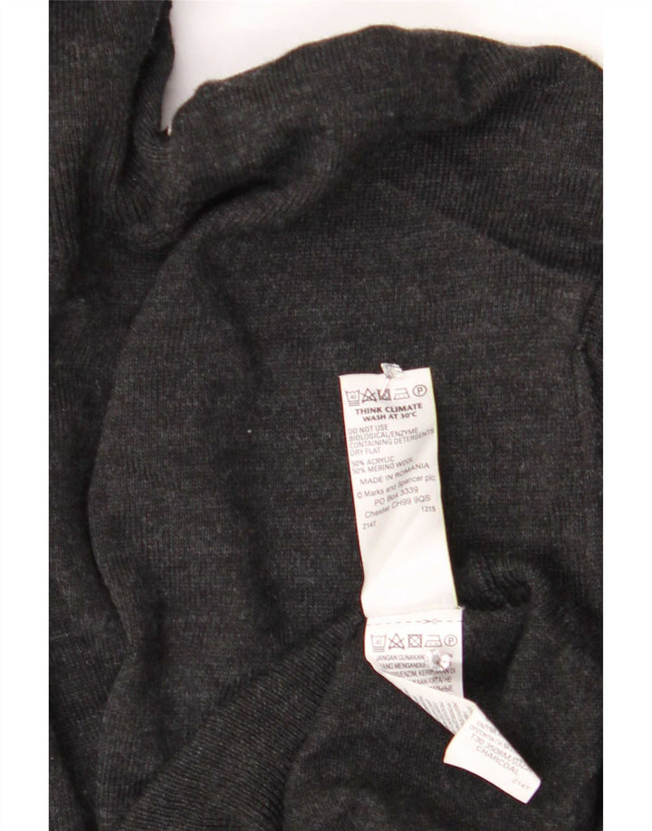 Marks & Spencer Herren Rollkragenpullover XL Grau Acryl