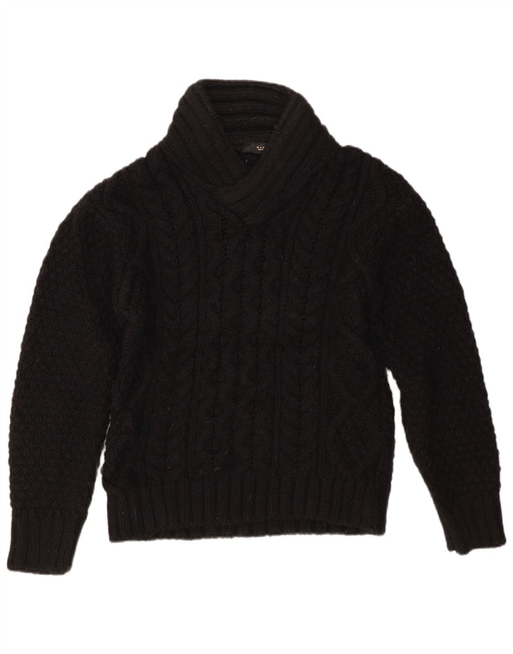 Zara Herren-Pullover mit V-Ausschnitt, mittelschwarz, Acryl