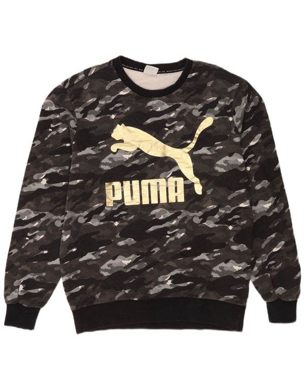 Puma Herren Grafik-Sweatshirt-Pullover Mittelgraue Tarnung