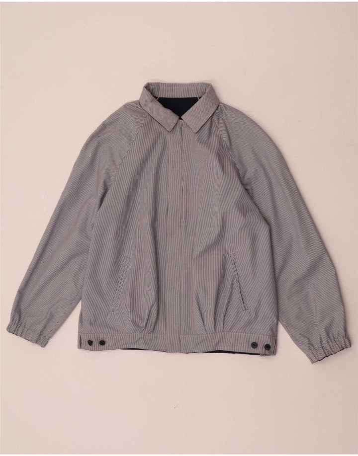 Vintage Damen Wende-Bomberjacke EU 38 Medium Marineblau Polyester