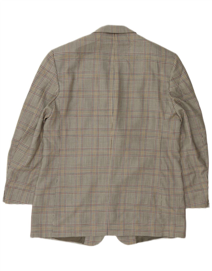 Brooks Brothers Herren-Blazer mit 3 Knöpfen, IT 54 2XL, graue Wolle mit Hahnentrittmuster