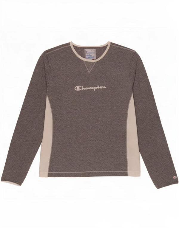 Champion Damen Heritage Classics Graphic Top Langarm UK 14 Large Grau
