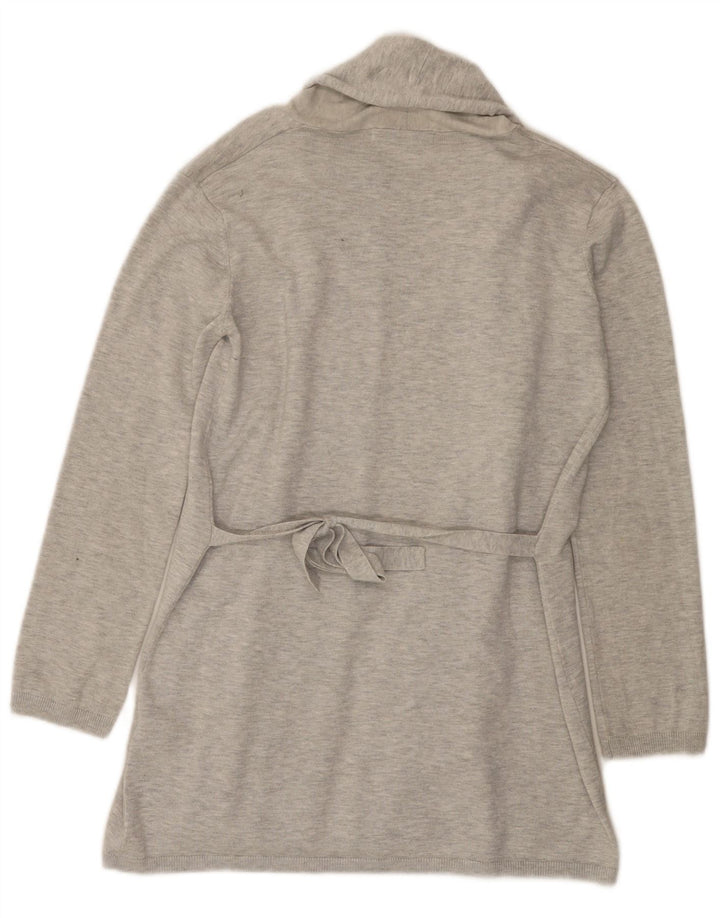 Offener Strickjackenpullover für Damen von Zara UK 12 Mittelgraue Viskose