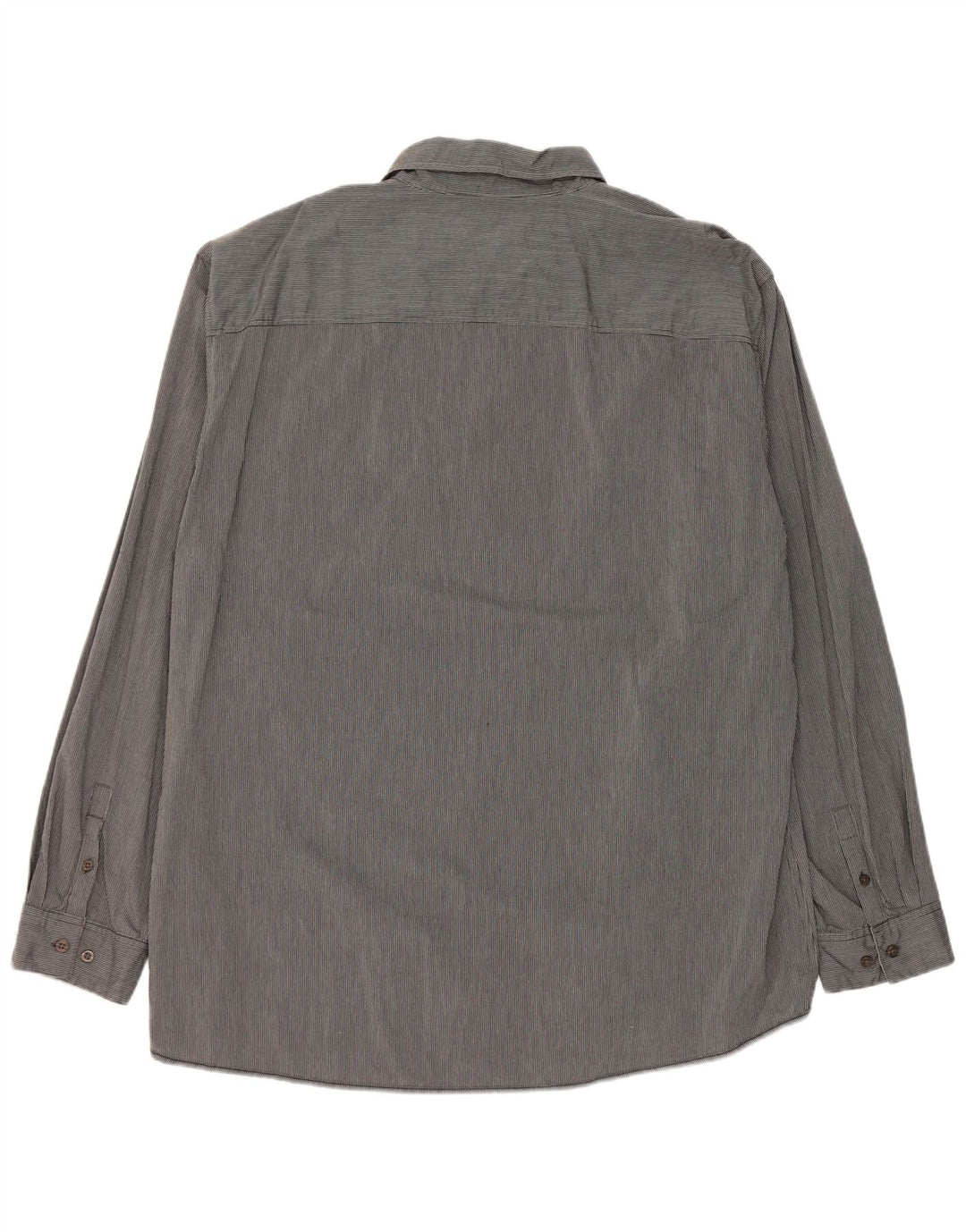 Mustang Herrenhemd 3XL grau gestreift aus Baumwolle