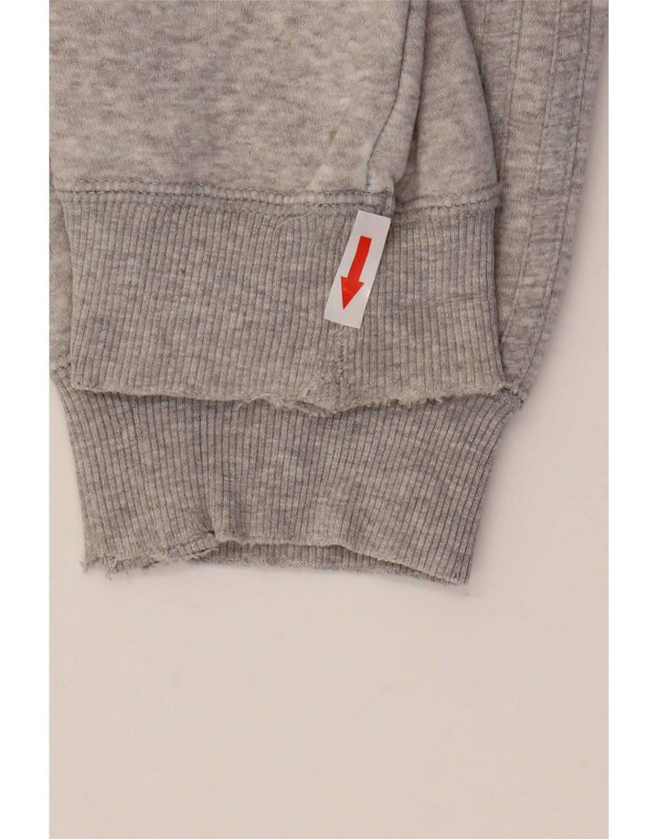 Adidas Herren-Trainingsanzug-Oberteil, XL, grau gefleckte Baumwolle
