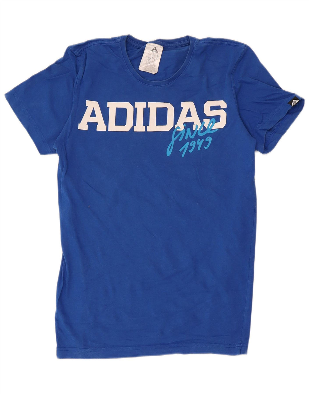 Adidas Herren Grafik T-Shirt Top Small Blau Baumwolle
