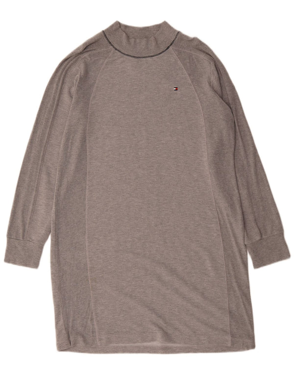 Tommy Hilfiger Sweatshirt-Pulloverkleid für Damen, UK 16, Größe L, graue Viskose