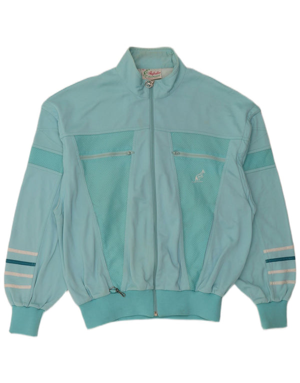 AUSTRALIAN L'ALPINA Herren-Trainingsanzug-Oberteiljacke IT 48 Mittelblaues Polyamid