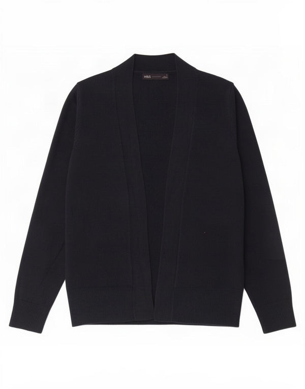 Marks & Spencer Offener Damen-Cardigan-Pullover UK 10 Small Marineblau Acryl