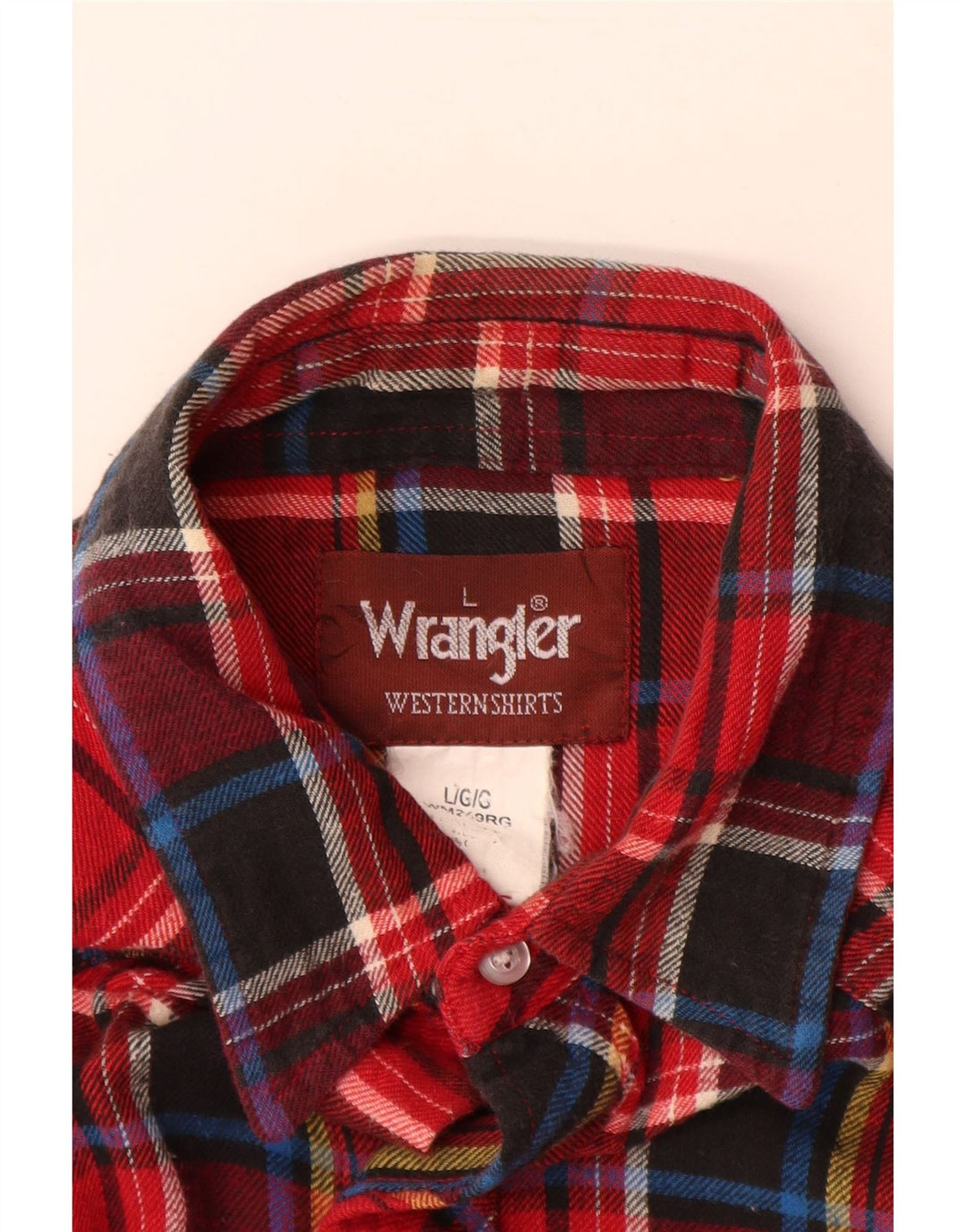 Wrangler Herren-Western-Flanellhemd, groß, rot kariert