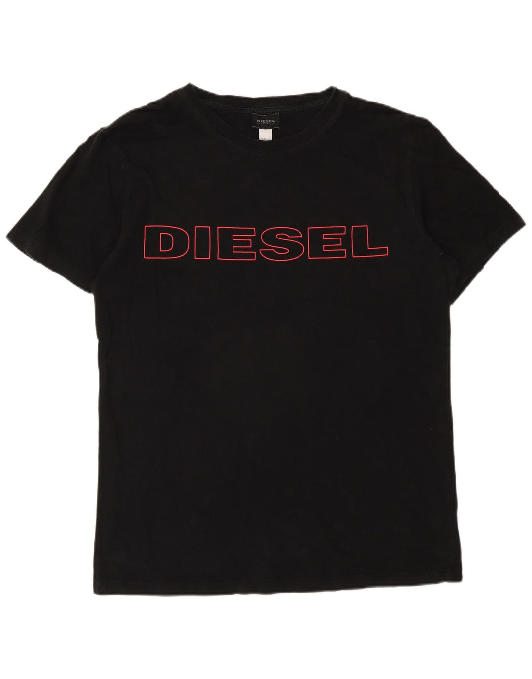 Diesel Herren-T-Shirt mit Grafik, groß, aus schwarzer Baumwolle