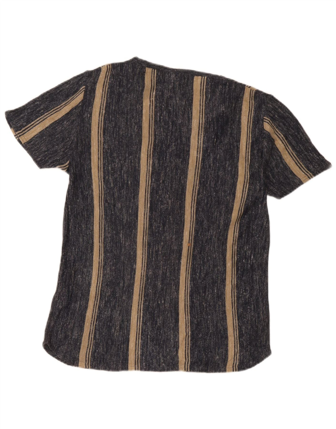 Zara Herren T-Shirt Top Small Grau gestreift Acryl