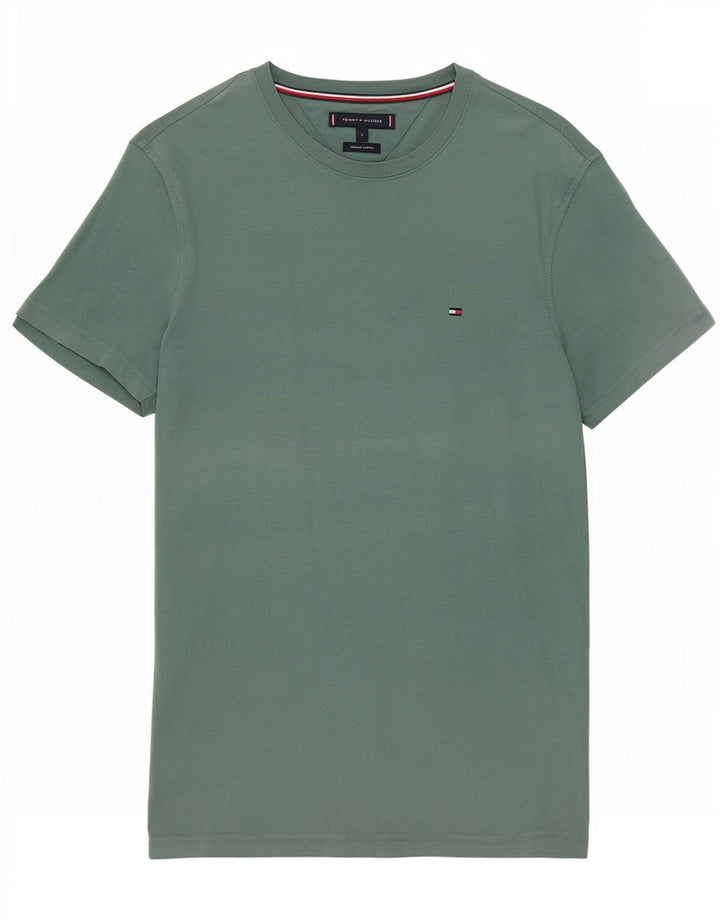 Tommy Hilfiger Herren T-Shirt Top Small Grün Baumwolle