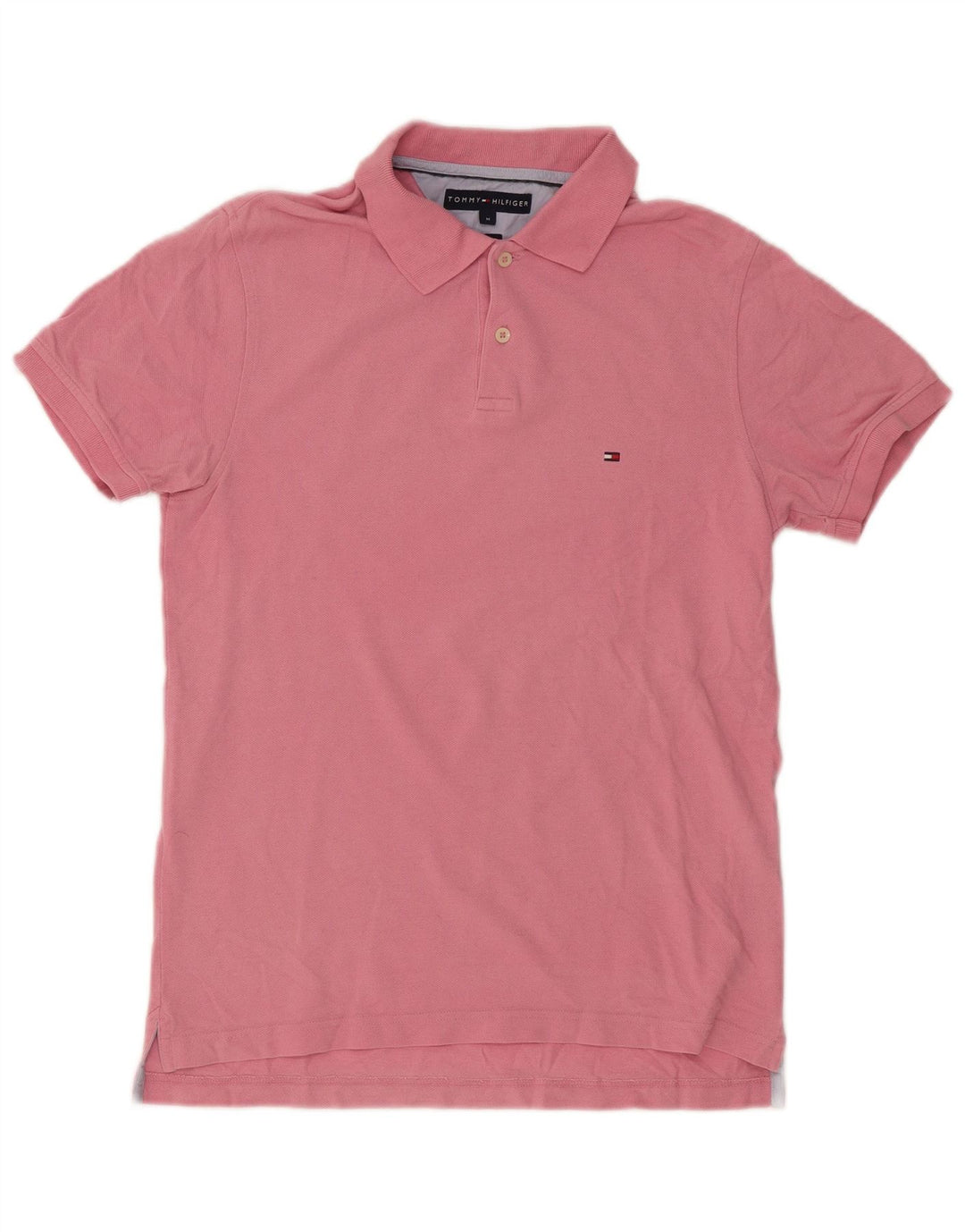 Tommy Hilfiger Herren-Poloshirt aus mittelrosa Baumwolle